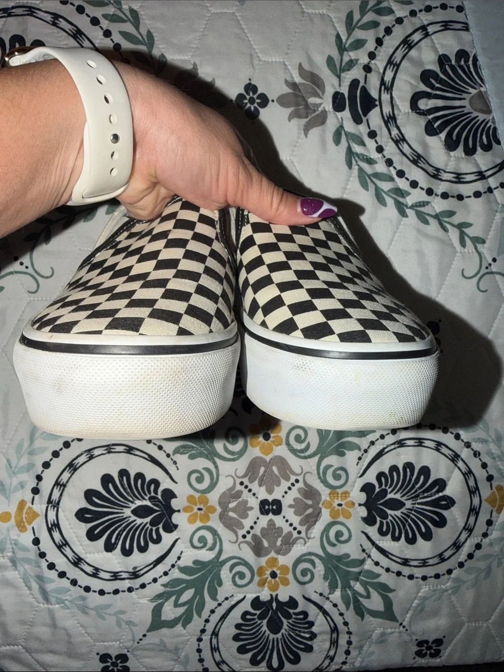Vans Kids Checkerboard Slip-On - Black & Cream